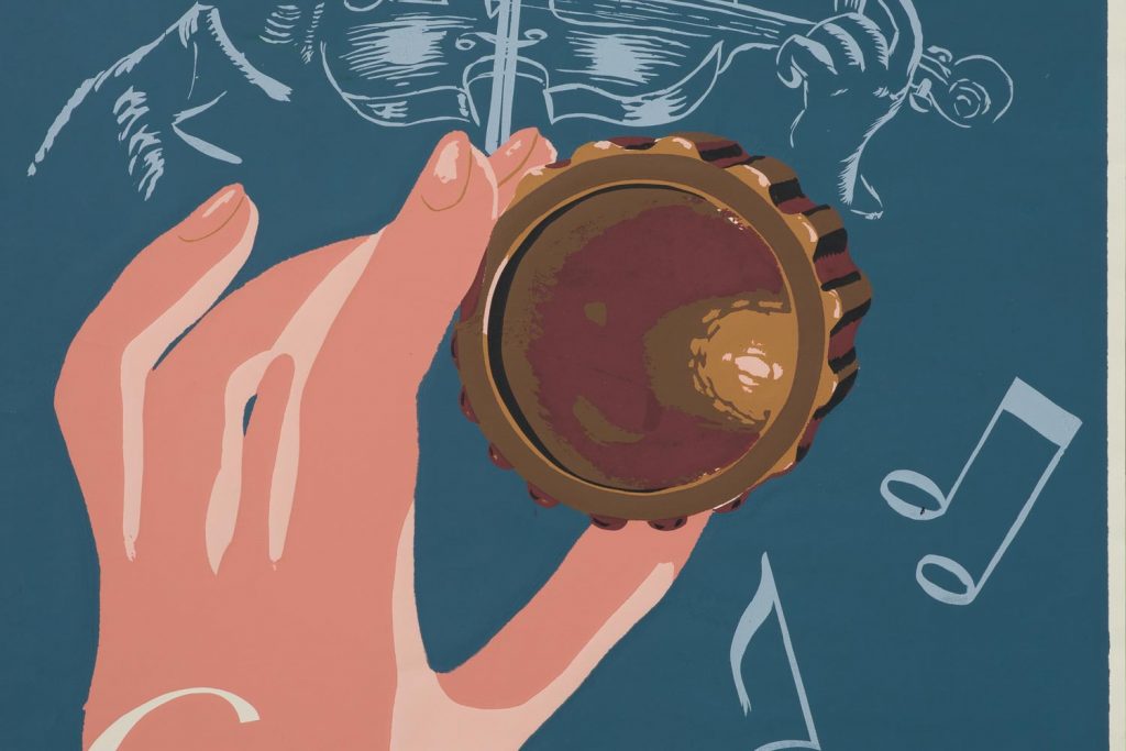 Radion nuppia käännetään julistekuvassa.